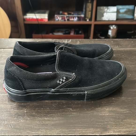 Pop Cush Black Van Slip Ons - Picture 2 of 6